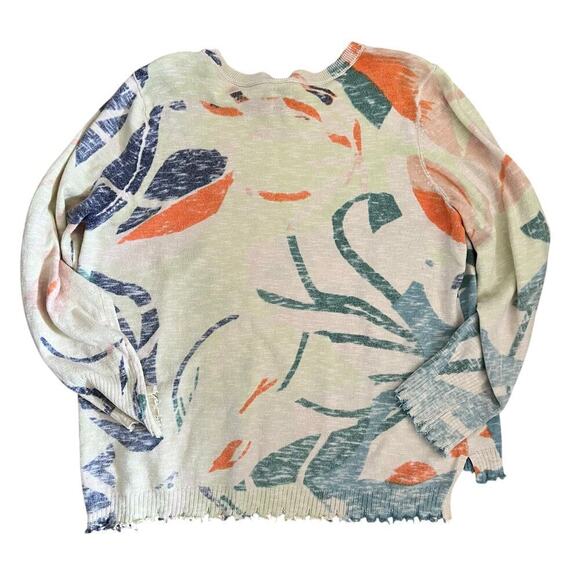 Nic + Zoé Woman’s Artsy Soft Meadow Sweater Green Multi Size Large - Picture 3 of 10